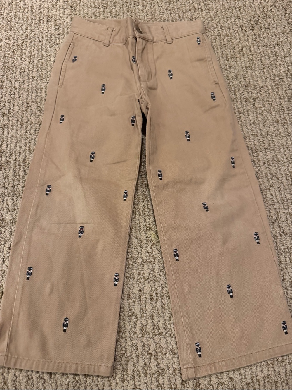 Janie and Jack 5 Tan Embroidered Nutcracker Chino Pants